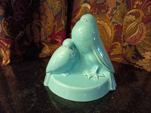 Art déco couple oiseaux - déco, "