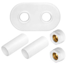 Blanc Métal Collier +2x Cu