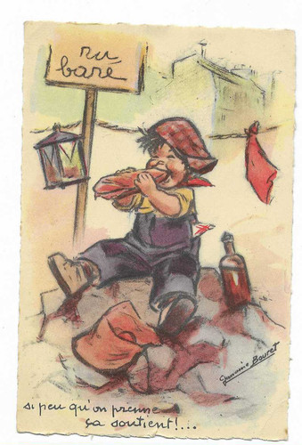Cpa germaine bouret - -, si