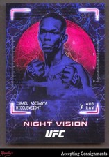 2025 Topps Midnight UFC Night Vision Black Light #NV8 Israel Adesanya 1/1