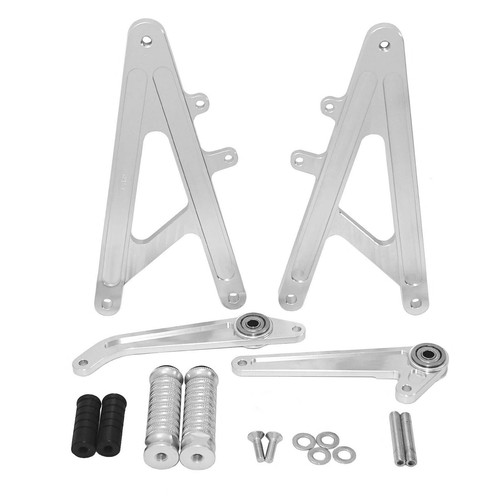 Silver rearset footrests - rearset, foot