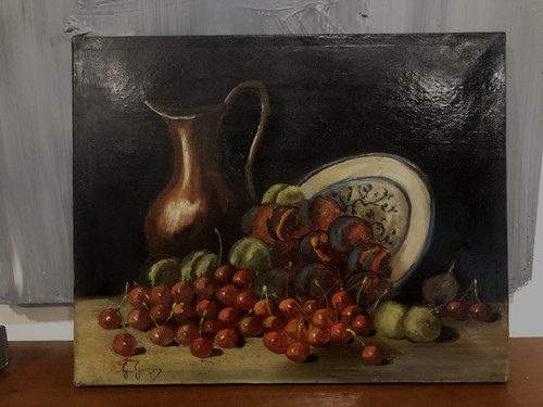 Jolie peinture huile - jolie, sur