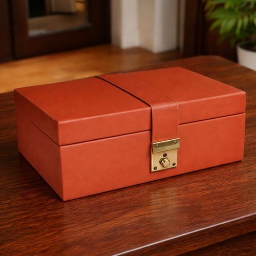 Boîte rangement cuir - boîte,
