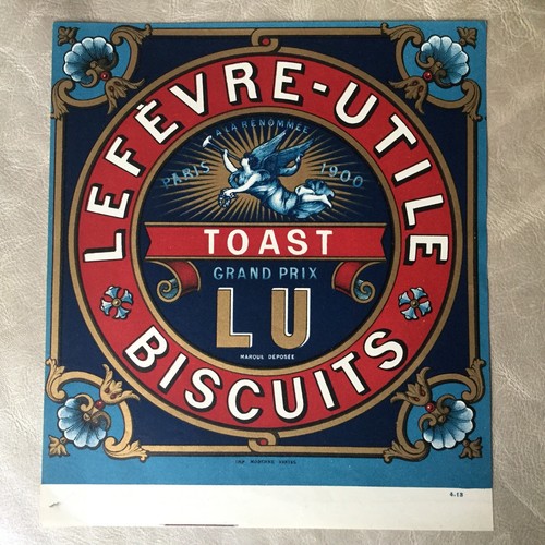 Grande etiquette ancienne - etiquette, lu