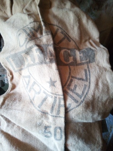 Sac toile jute ancien - toile,
