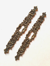 Pair of Antique Wardrobe or Buffet Lock Entries - Louis XIV Bronze