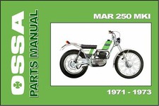 OSSA Parts Manual MAR Trials 250 1971 1972 1973 Replacement Spares Catalog