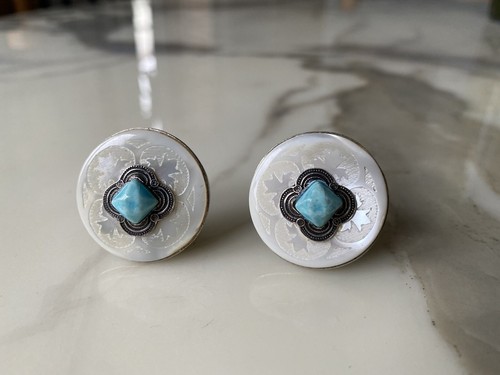 Boucles oreilles nacre - nacre, et
