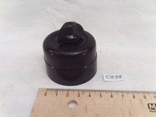 old 1950s (CA55) 2-terminal rocker wall switch, Bakelite & Porcelain