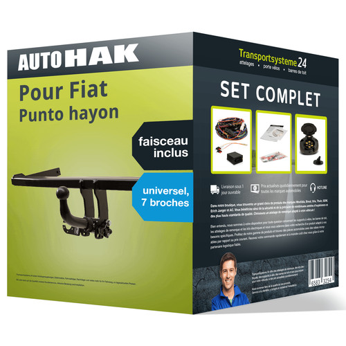 Attelage pour fiat - punto, hayon