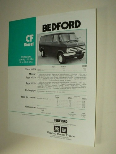 Prospectus camion bedford - prospectus, cf