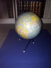 WORLD MAP, GLOBE TERRESTRIAL TRIPOD DESIGN 1950/60
