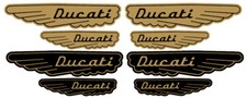 FE STICKERS DUCATI SCRAMBLER DUCATI OLD ADESIVI STICKER DECALS GOLD /931