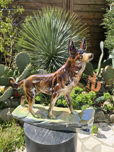 Chien loup céramique - chien,