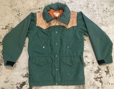 Vintage Rocky Mountain Featherbed Nylon Leather Parka Jacket Mens Medium