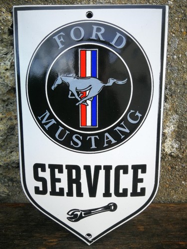 Plaque émaillée ford mustang - plaque,