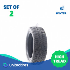 Set of (2) Used 185/55R15 Bridgestone Blizzak WS90 Studless  - 9.5/32