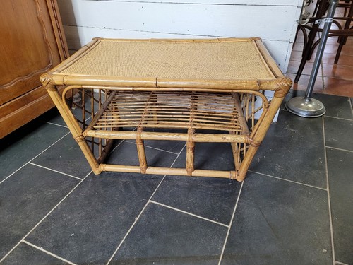 Table basse rotin - table, en