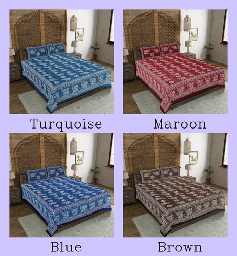 Drap lit indien coton - de,