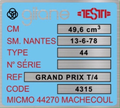 Autocollant gitane testi grand - autocollant,