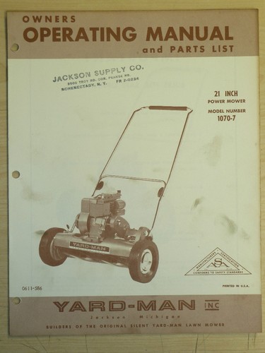Yard man power - reel, mower