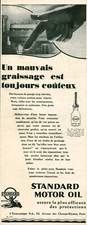 Publicité ancienne automobile Standard Motor Oil issue de magazine 1929