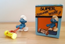 Smurf Schleich: 40225 lawn mower (Smurf Puffi Pitufo Smurf)