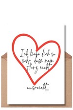 Postcard with envelope Love