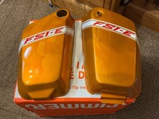 YAMAHA FS1E FIZZY SS50 NICE PAIR OF CANDY ORANGE ( GOLD )  USED SIDE PANELS