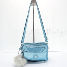Kipling MERRYL 2-In-1 Convertible Crossbody Waist Bag KI9389 Aqua Tides Metallic
