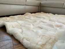 Vente Véritable Fourrure Tapis Couverture, Jeté de Lit Toscana Laine Mouton Peau