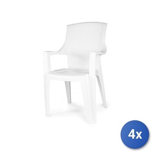 Chaise monobloc eden - 4x, en