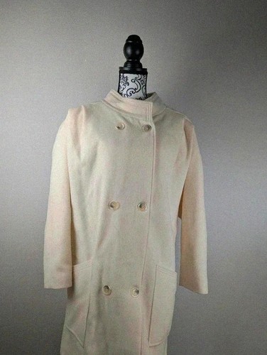 Manteau long laine écru - en,