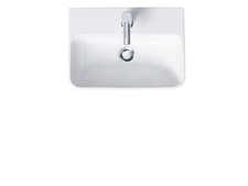Lavabo Duravit ME by Starck, 1 trou de robinetterie, avec trop-plein, avec