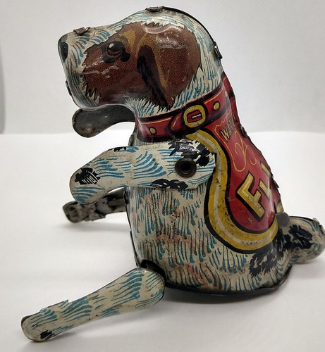 Flippo tinplate jumping dog - jumping,