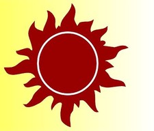 Autocollant de Voiture Soleil