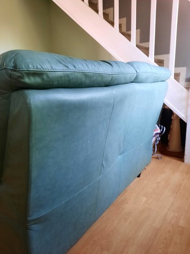 Vends canapé cuir vert - cuir,