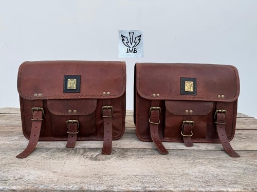 Pochette latérale moto cuir