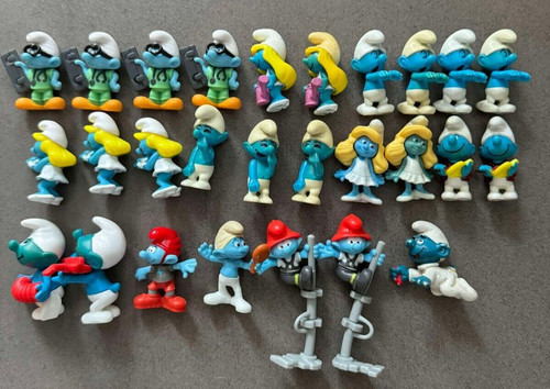 Lot figurines schtroumpfs - lot,
