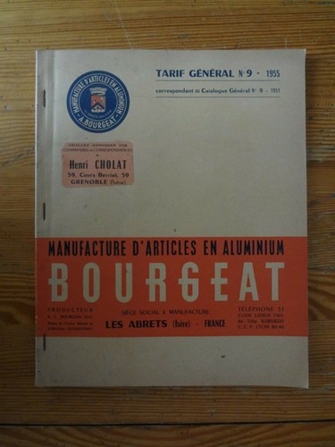 Tarif 1955 manufacture - 1955,