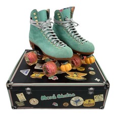 Moxi Lolly Clementine Floss Suede Leather Quad Roller Skates Size 6 Width: Med