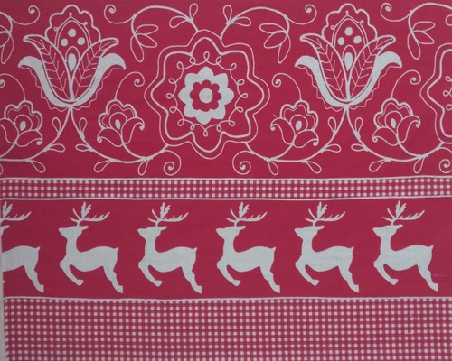 Coupon tissu noel rouge - coupon,