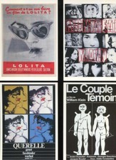 CINEMA POSTERS LOT OF 4 CARDS LOLITA THE COUPLE WITNESS MONTREAL MISS