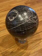 REPRODUCTION Antique Black Globe Terrestre Vaugondy  1745 -PARIS FRANCE