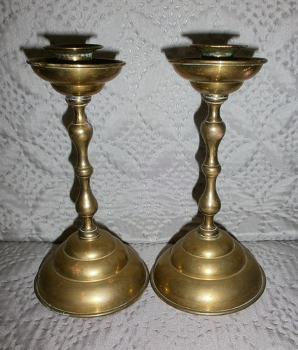 Paire des bougeoirs laiton - des, ou