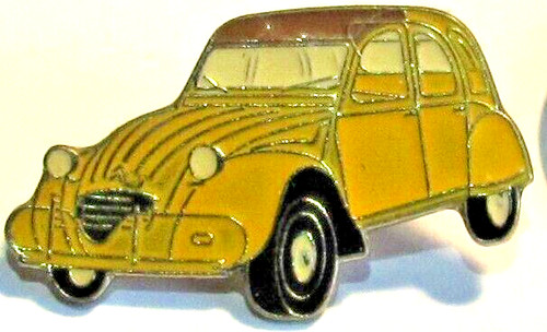 Pin voiture jaune deux - pin's,