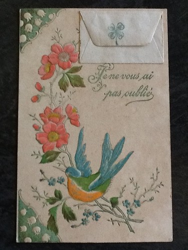 Illustree gaufree oiseau - cp,