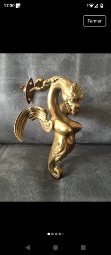 Poignée bronze femme tête - poignée, en