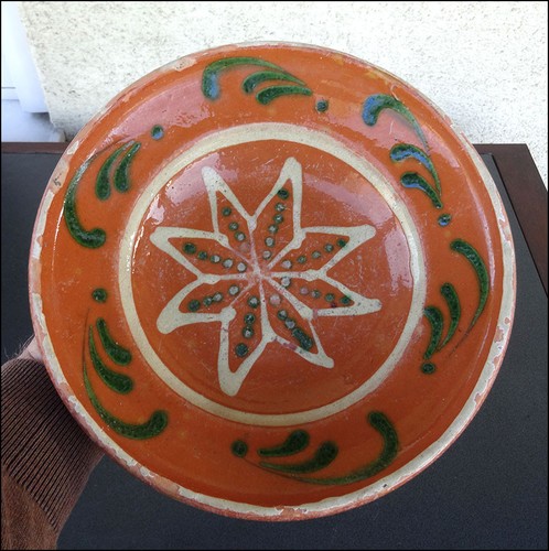 Plat aile ancien terre cuite - plat,