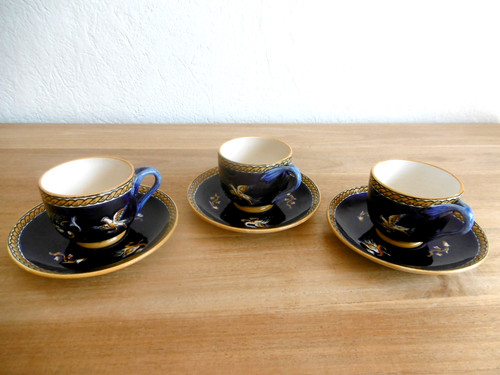 Trois tasses cafe faienc - cafe,